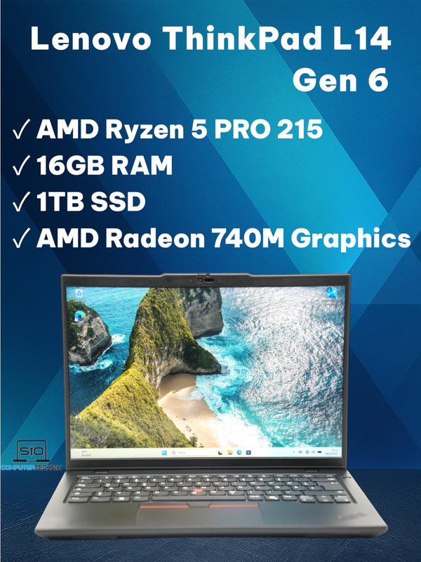 Lenovo ThinkPad L14 Gen6 Ryzen 5 Pro 215 16GB RAM1TB SSD 14'' FullHD+ Win11