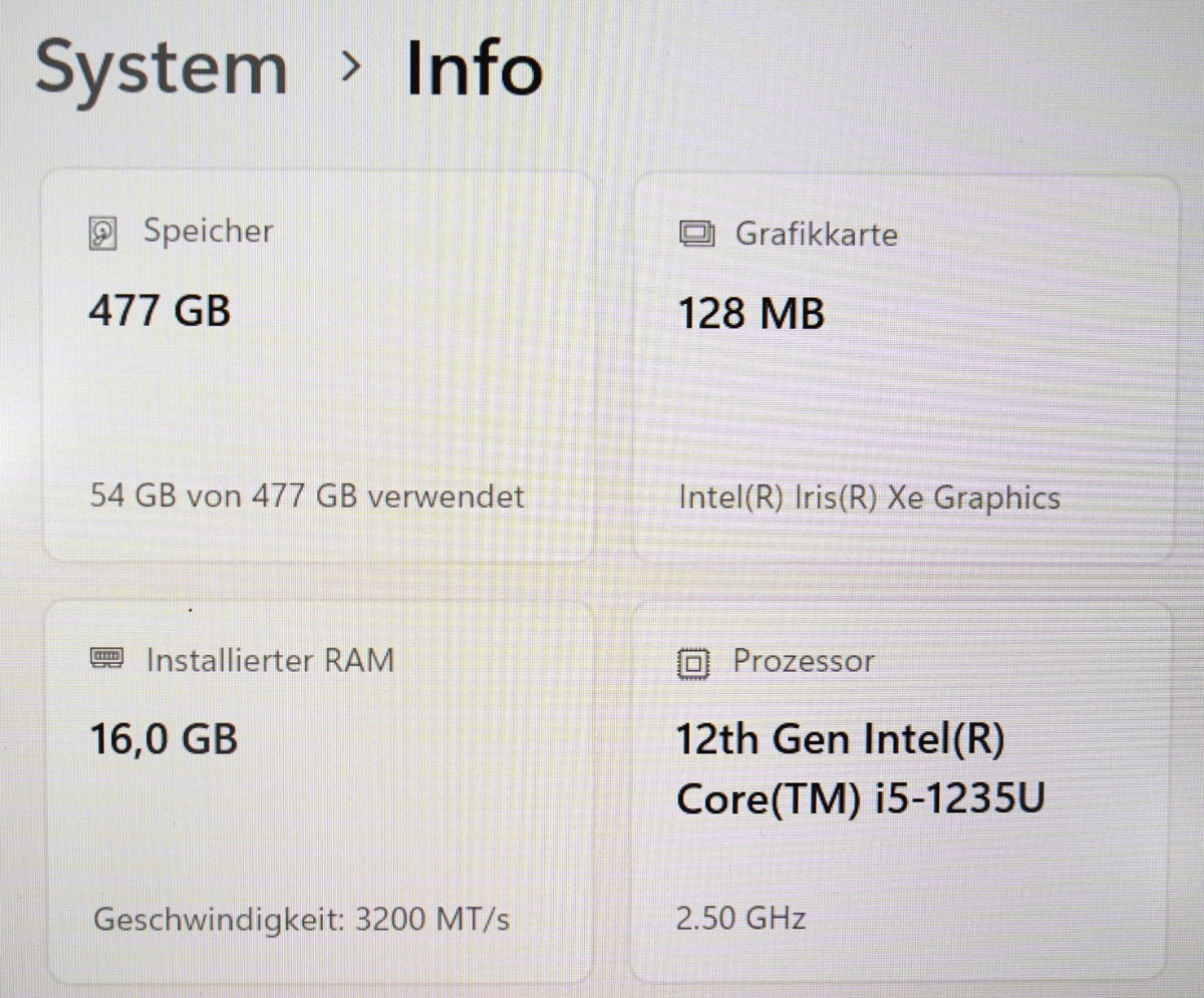 Fujitsu Lifebook E5412 i5-1235U 16GB RAM 512GB SSD 14" FullHD Intel Iris Xe #BT