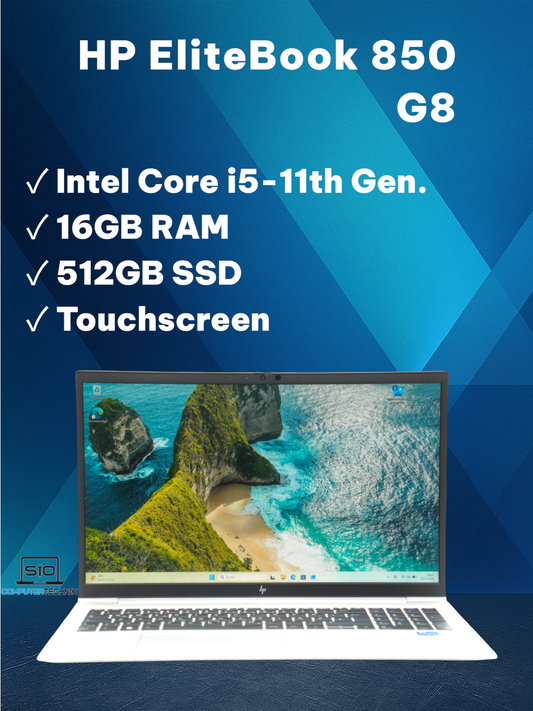 HP Elitebook 850 G8 i5-1135G7 16GB RAM 512GB SSD 15,6 FullHD IPS Win11 TOUCH