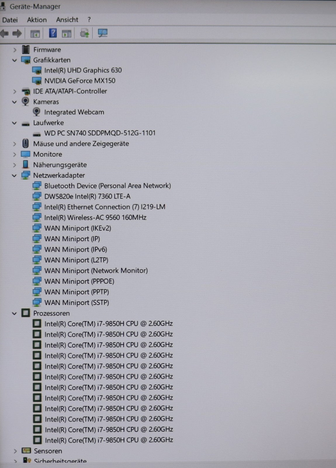 Dell Latitude 5501 i7-9850H 32GB RAM 512GB SSD NVMe 15,6" FullHD NVIDIA MX150