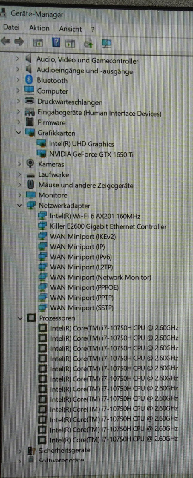Acer Nitro AN515-55 i7-10750H 16GB RAM 512GB SSD GeForce GTX 1650 Ti QWERTY Win1