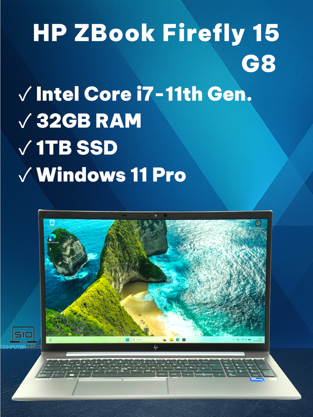 HP ZBook Firefly 15 G8 i7-1165G7 32GB RAM 1TB SSD NVIDIA T500 LTE TOUCH Win 11
