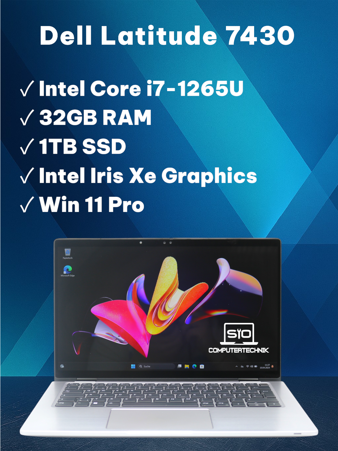 Dell Latitude 7430 i7-1265U 32GB RAM 1TB SSD 14'' FullHD Iris Xe Win11 LTE #GD3