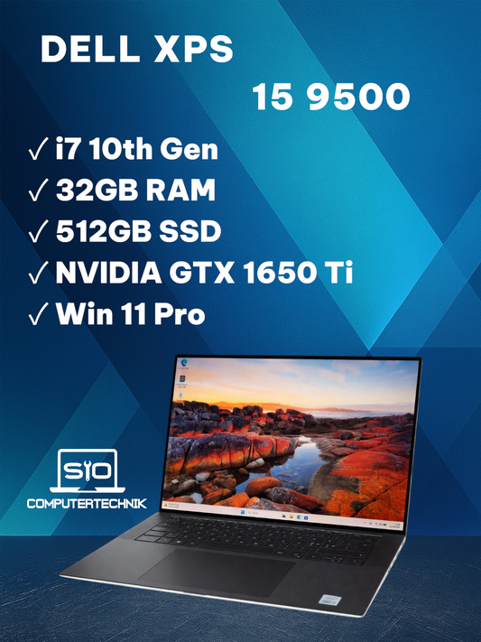 Dell XPS 15 9500 Intel Core i7-10750H 32GB RAM 512GB SSD GTX 1650 Ti QWERTY #X3