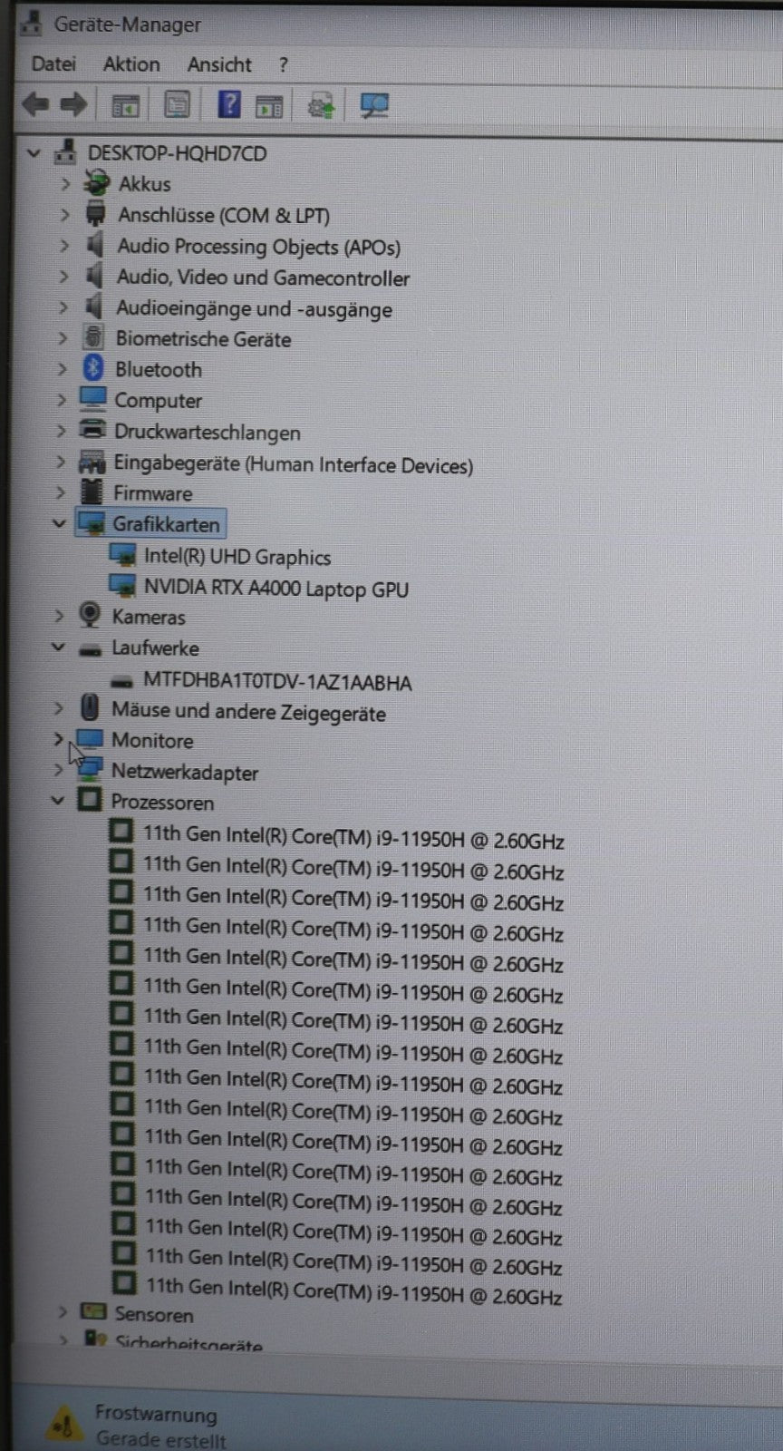 HP Zbook Fury 15 G8 i9 11th Gen 64GB RAM 1TB SSD NVMe NVIDIA RTX A4000 Win11 Pro