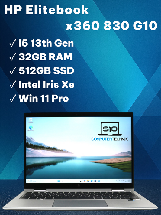 HP Elite X360 830 G10 2in1 i5-1335u 32GB RAM 512GB SSD 13,3'' FullHD Touch #H2