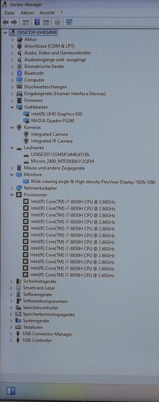 Lenovo ThinkPad P72 17,3" Workstation CAD i7-8850H 64GB RAM 1TB SSD NVIDIA P3200