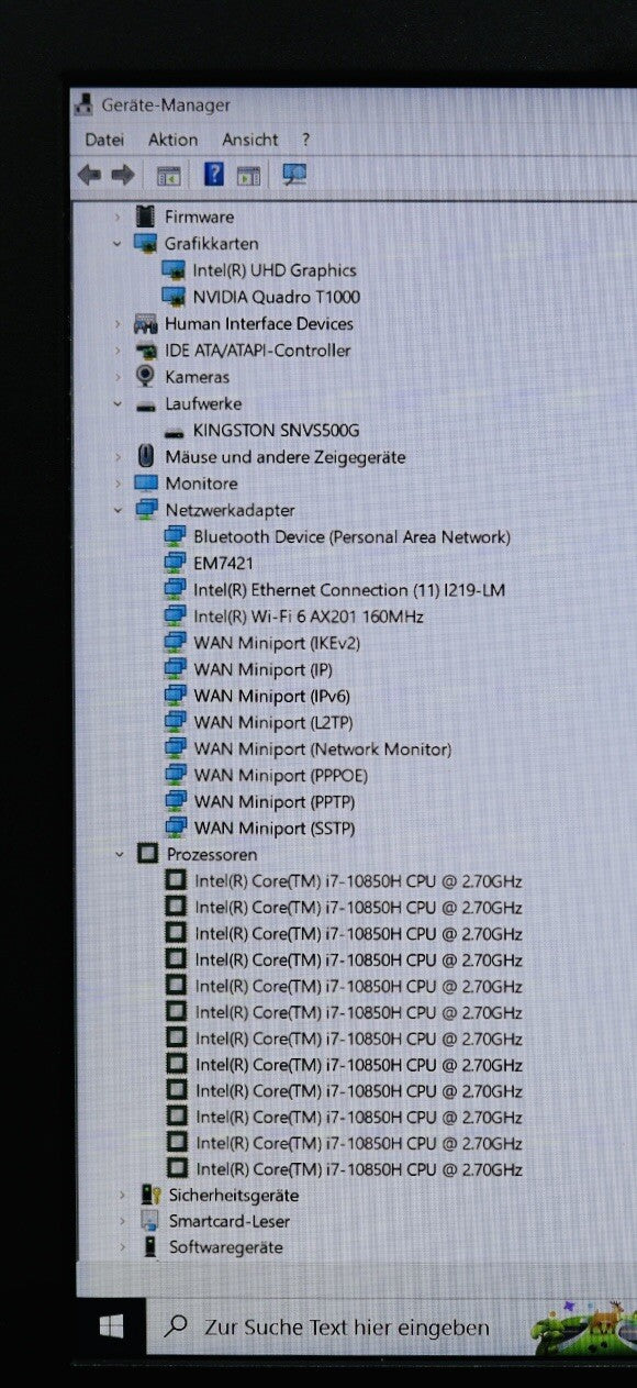 Fujitsu Celsius H7510, i7-10850H, 32GB RAM, 512GB SSD  Quadro T1000, Win11 #F3