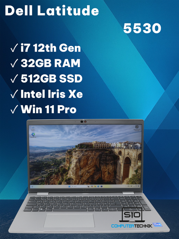Dell Latitude 5530 i7-1270P 32GB RAM 512GB SSD 15,6 Zoll Intel Iris Xe W11 #P1