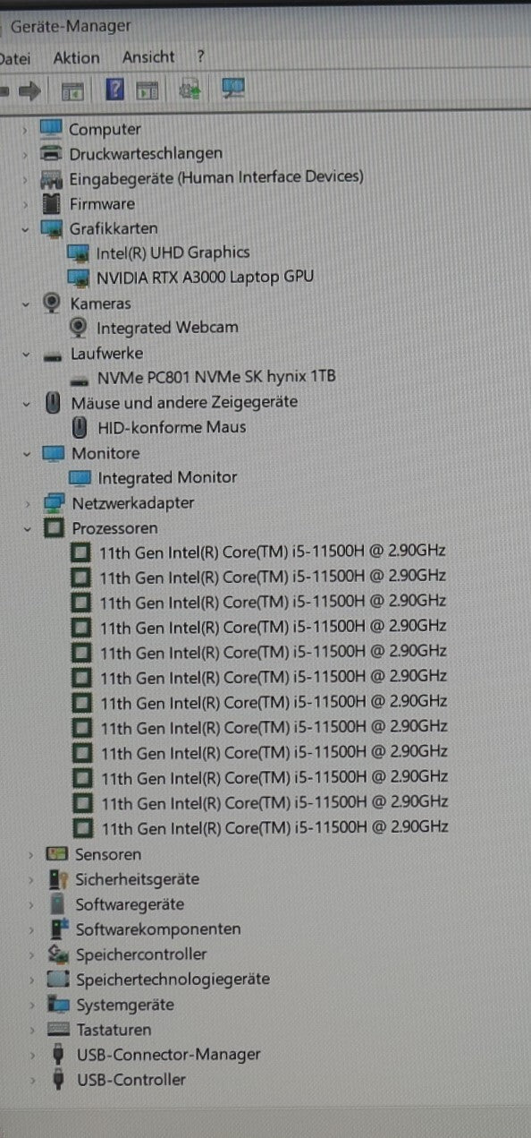 Dell Precision 7560 CAD i5-11500H OctaCore 64GB RAM 1TB SSD 15,6" FHD RTX A3000