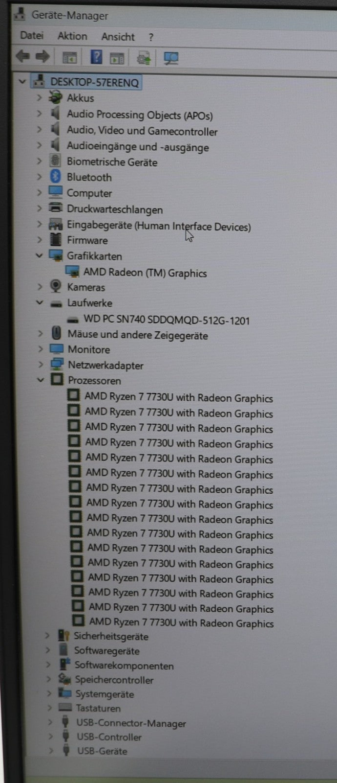 Lenovo ThinkPad E16 Gen1 AMD Ryzen 7 7730U 16GB RAM 512GB SSD NVMe 15,6″ Full HD