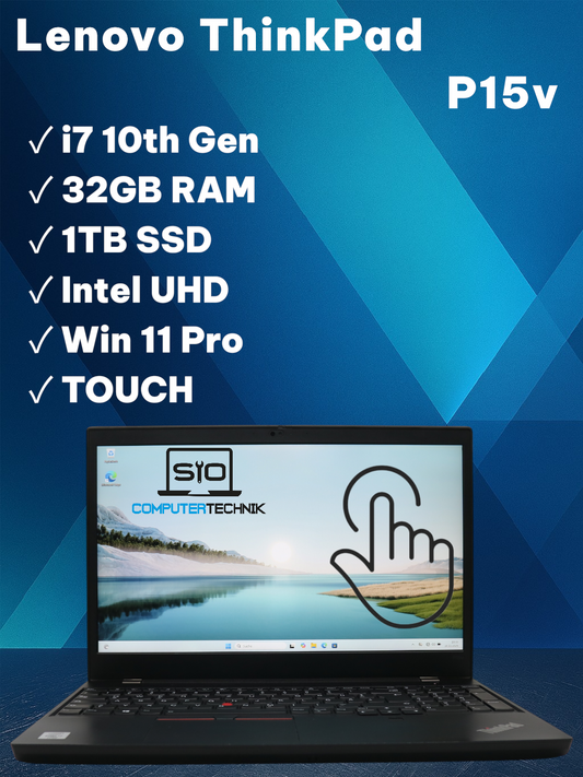 Lenovo ThinkPad P15v Gen1 i7-10875H 32GB RAM 1TB SSD 15,6″ FullHD Touch Win11