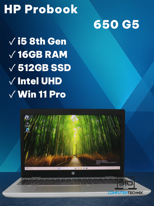 HP Probook 650 G5 i5-8265u 16GB RAM 512GB SSD FHD NVMe 15,6 FullHD IPS