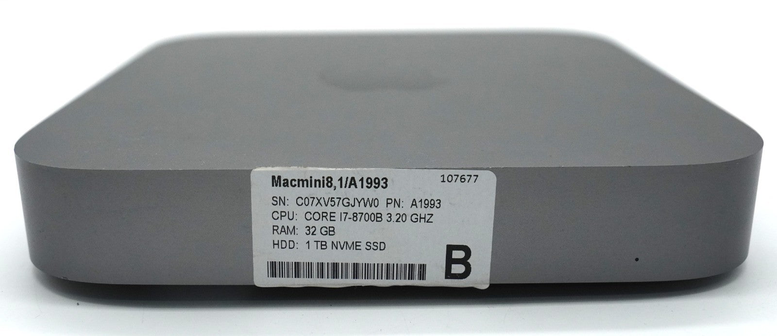 Apple Mac Mini 8,1 2018 A1993 Intel i7-8700B 32GB RAM 1TB SSD Intel UHD 630