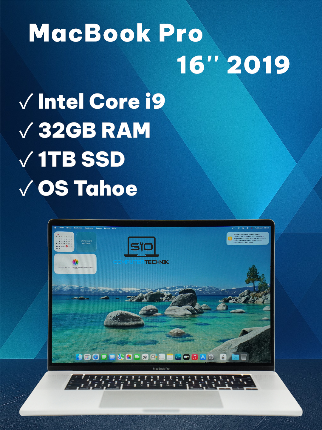 MacBook Pro 16" 2019 Intel Core i9 32GB RAM 1TB SSD Intel UHD 630 OS Tahoe #350