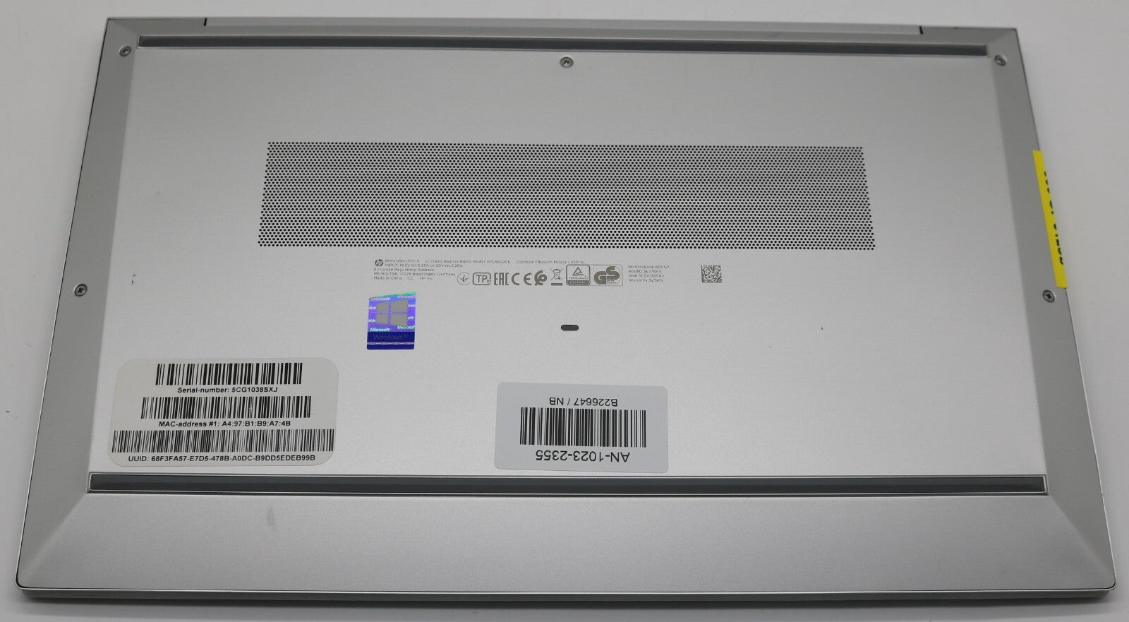 HP Elitebook 855 G7 AMD Ryzen 3 PRO 4450U 16GB RAM 512GB SSD 15,6 FullHD Win11