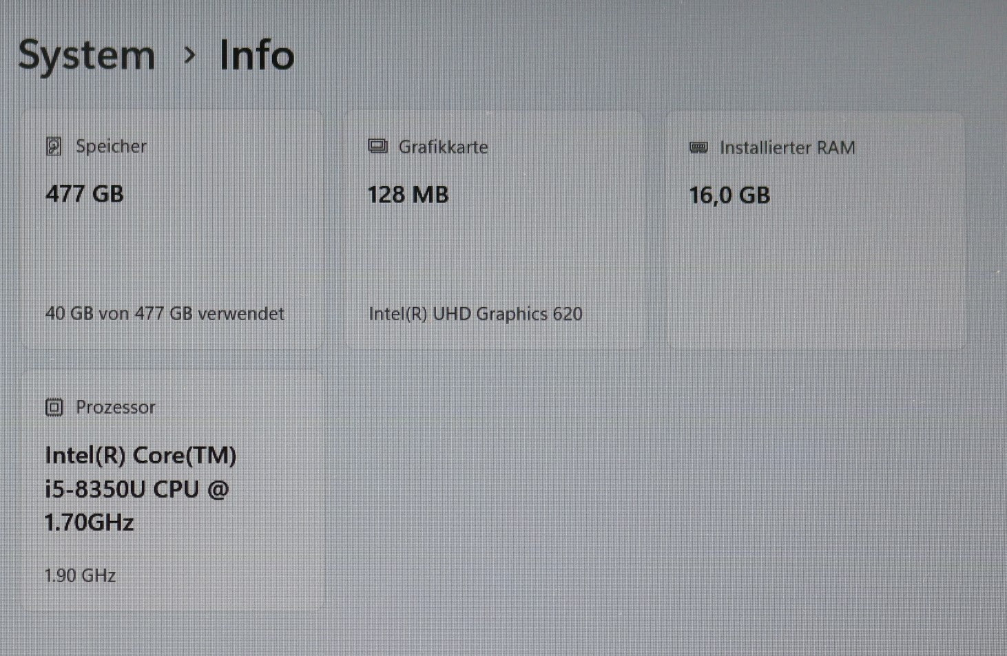 HP Elitebook 850 G5 i5-8350u 16GB RAM 512GB SSD NVMe, 15,6 FullHD IPS (matt) Win