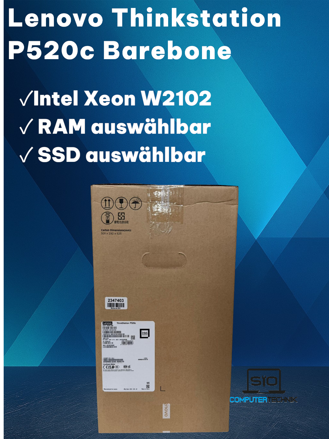 Lenovo ThinkStation P520c Xeon W-2102 Neu OVP ohne RAM SSD GPU Barebone