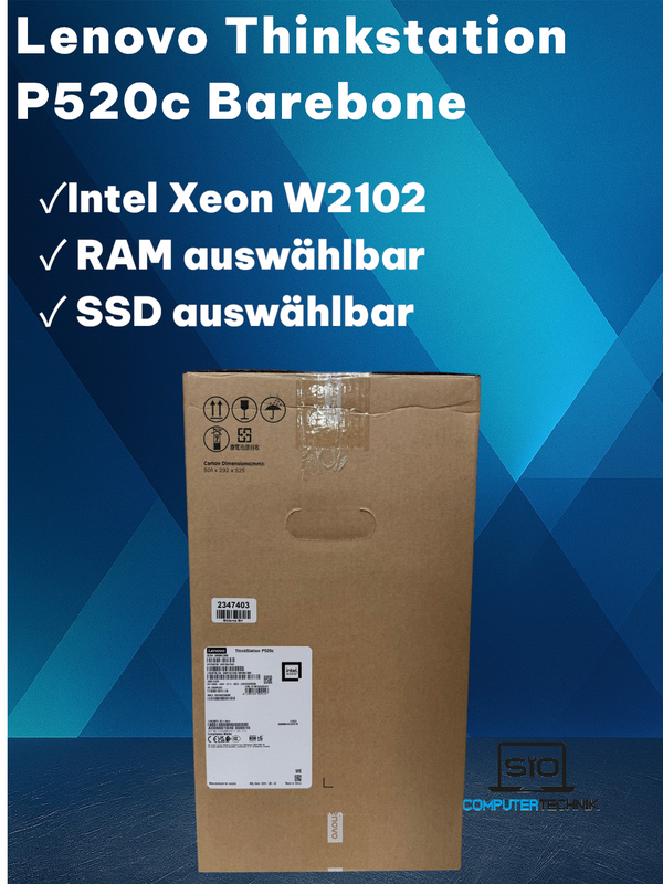 Lenovo ThinkStation P520c Xeon W-2102 Neu OVP ohne RAM SSD GPU Barebone