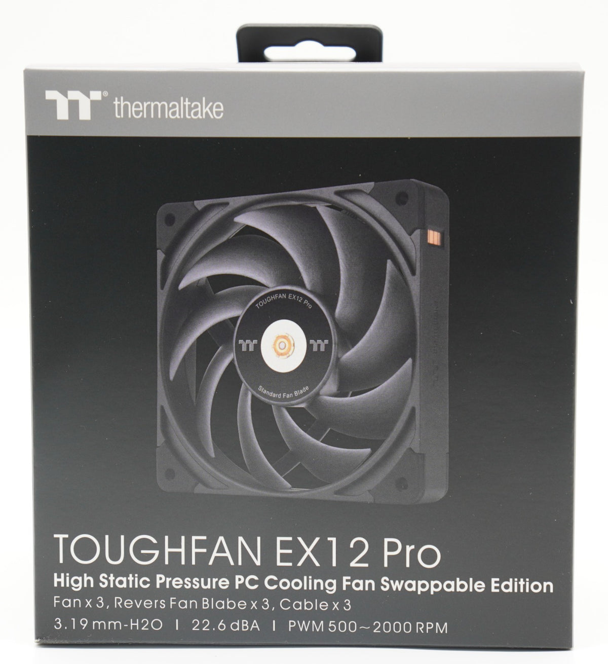 Thermaltake TOUGHFAN EX12 Pro 120mm PWM Gehäuselüfter 3er Set Reverse Schwarz