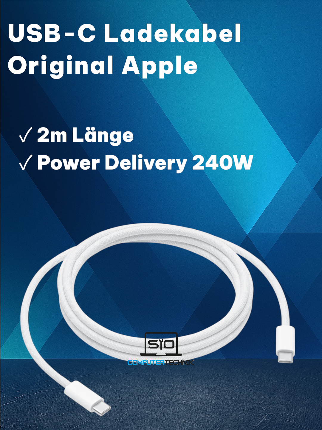 ⚡ Apple USB-C Ladekabel 240W (2m) – Original Apple Charging Cable