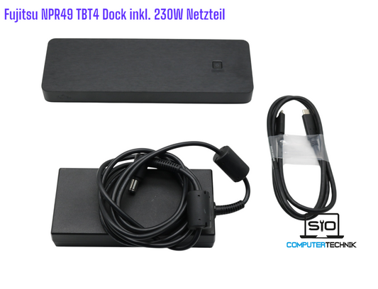 Fujitsu NPR49 TBT4 Dock inkl. 230W Netzteil Thunderbolt 4 USB-C Dockingstation