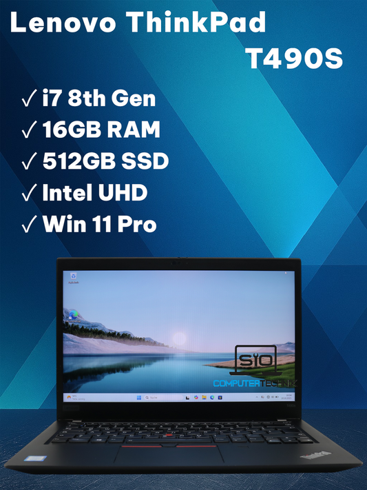 Lenovo ThinkPad T490s i7-8565U 16GB RAM 512GB SSD 14 Intel UHD 620 Win11