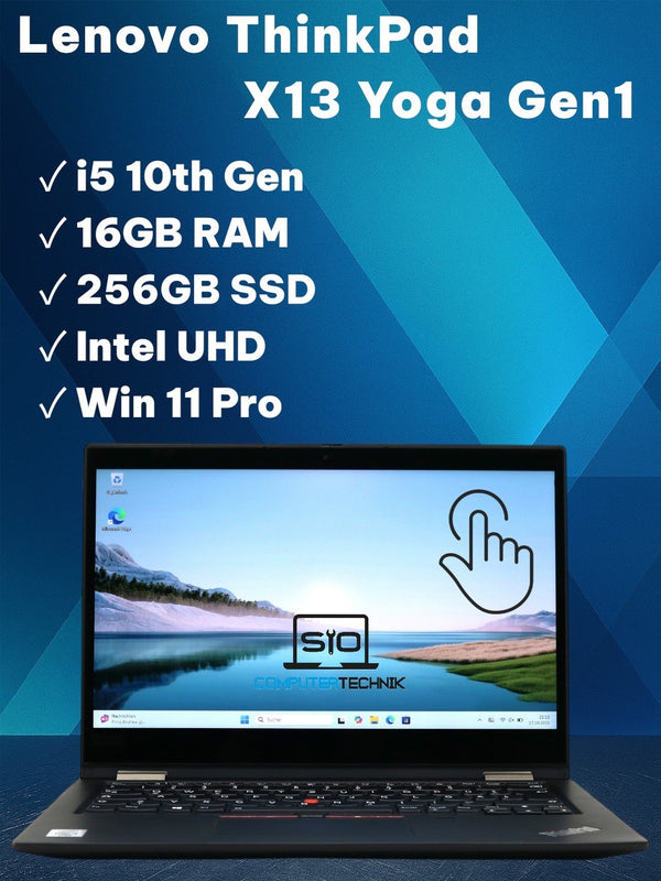Lenovo ThinkPad X13 Gen 1 Yoga i5-10th 16GB RAM 256GB SSD 13,3" FHD Touchscreen