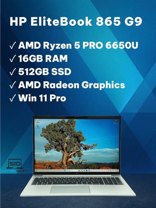 HP EliteBook 865 G9 AMD Ryzen 5 PRO 6650U 16GB RAM 512GB SSD 16'' FHD+ Win11 #W1