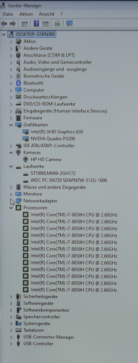 HP Zbook 17 G5 i7-8850H 32GB RAM 2x512GB SSD NVMe NVIDIA Quadro P1000 Win11