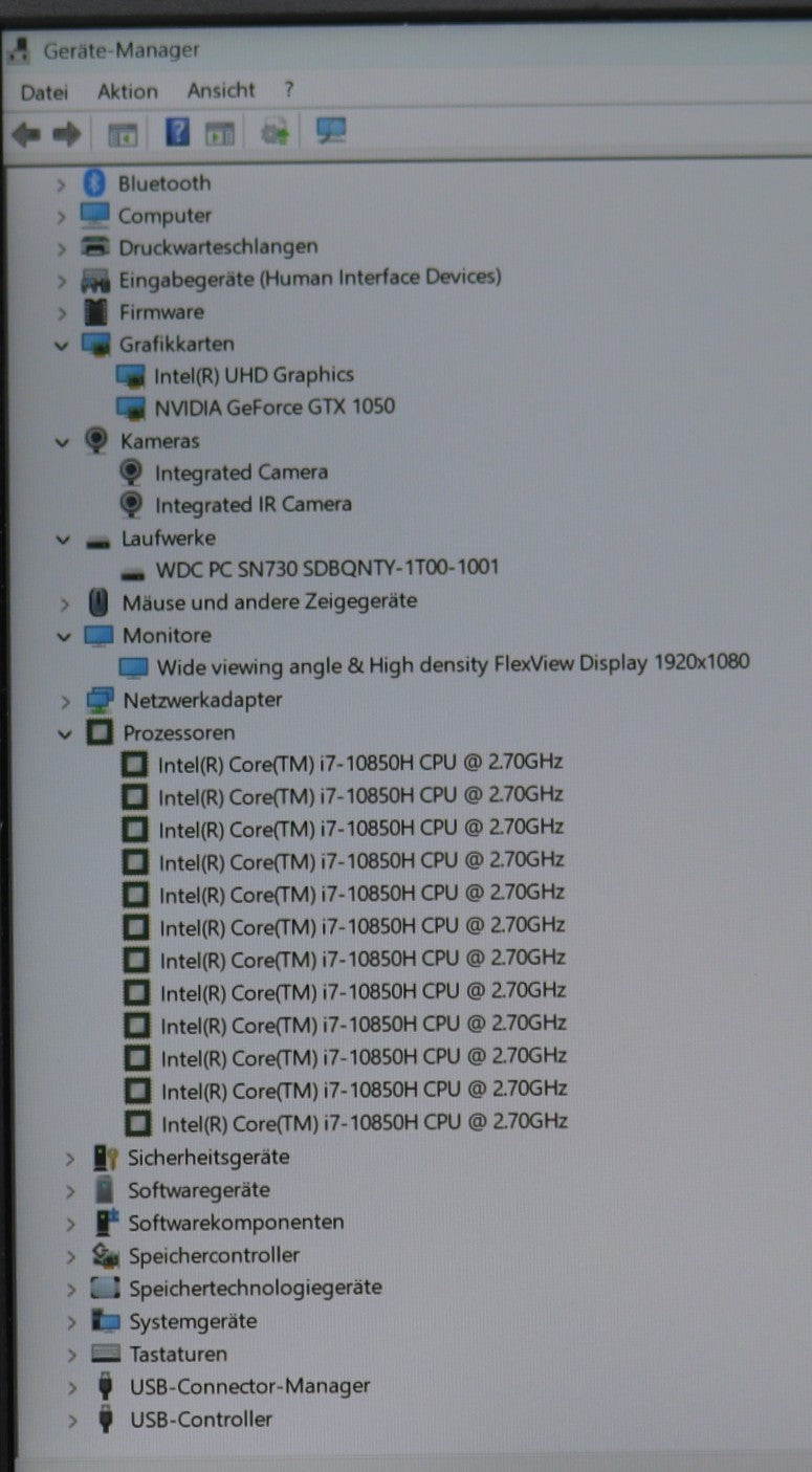 Lenovo ThinkPad T15p i7-10850H | 32GB RAM | 1TB SSD | GTX 1050 | 15,6" FHD Touch