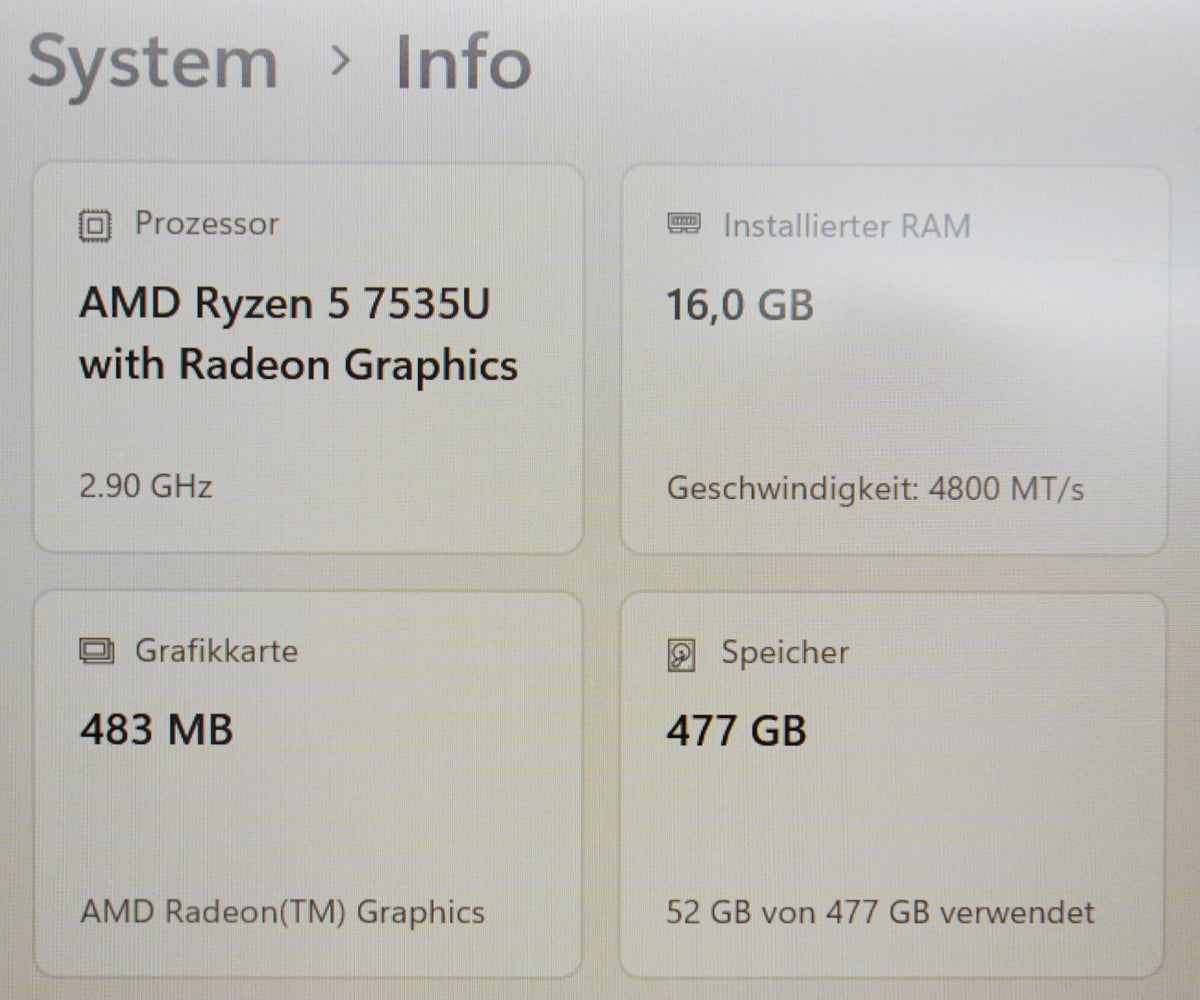 HP ProBook 445 14" G11 Ryzen 5 7535U 16GB RAM 512GB SSD Radeon Graphics W11 #GD1