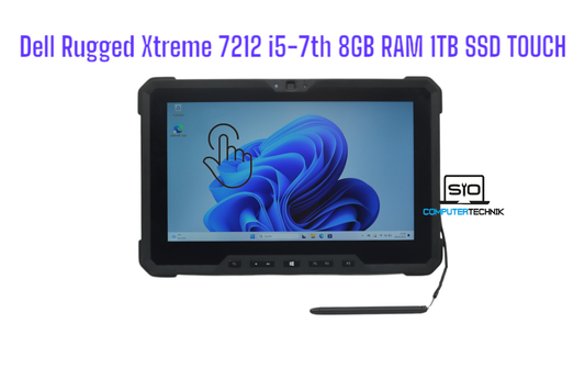 Dell Latitude 7212 Rugged Xtreme | i5-7th Gen. | 8GB RAM | 1TB SSD | Touch Stift