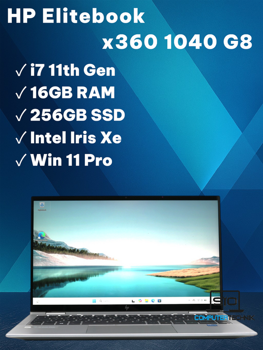 HP EliteBook x360 1040 G8 14 Zoll Intel i7-11th 16GB 256GB SSD 2in1 TOUCH