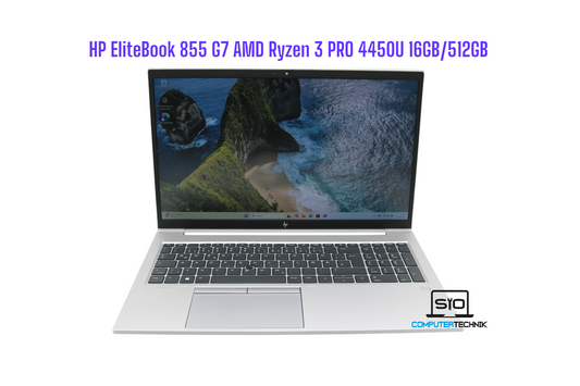 HP Elitebook 855 G7 AMD Ryzen 3 PRO 4450U 16GB RAM 512GB SSD 15,6 FullHD Win11