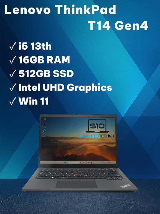 Lenovo Thinkpad T14 Gen4 i5 13th Gen 16GB RAM 512GB SSD 14'' FULL HD+ TOUCH #38