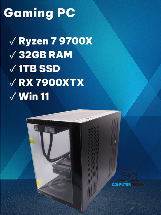 Gaming PC – Ryzen 7 9700X | 32GB DDR5 RAM | 1TB SSD | RX 7900 XTX | Win11 | NEU