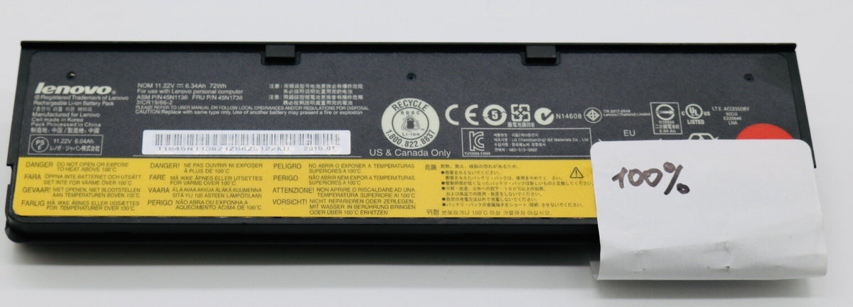 Lenovo Thinkpad 68+ 72Wh Original Akku für T450/T460/T460p/T470p/T560(neuwertig)