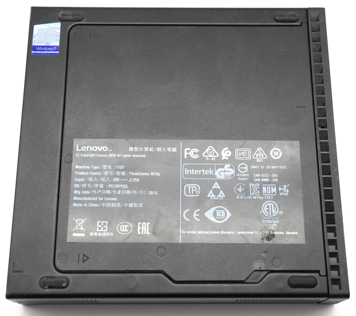 Lenovo ThinkCentre M70q Tiny/Mini PC i5-10th Gen. 16GB RAM 256GB SSD Win11