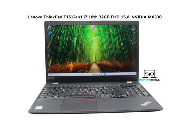 Lenovo ThinkPad T15 Gen1 i7-10510U 32GB RAM 512GB SSD FHD15,6 NVIDIA MX330 Win11