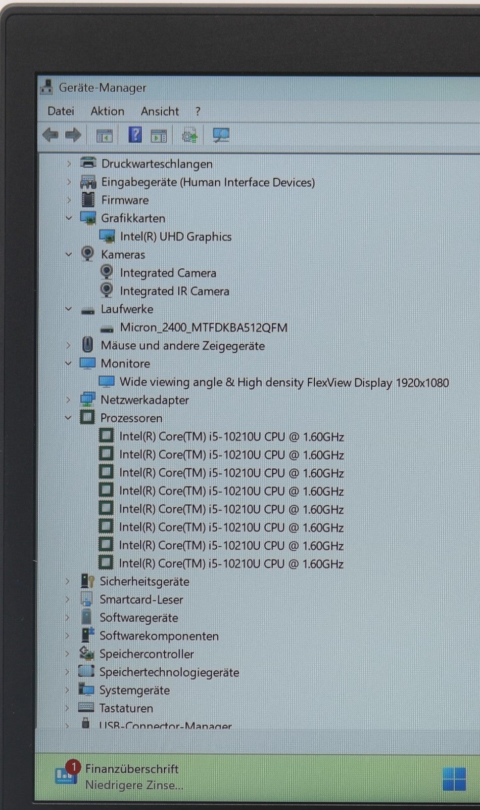 Lenovo Thinkpad T14 Gen1 i5-10210U 16GB RAM 512GB SSD 14" FullHD Backlight