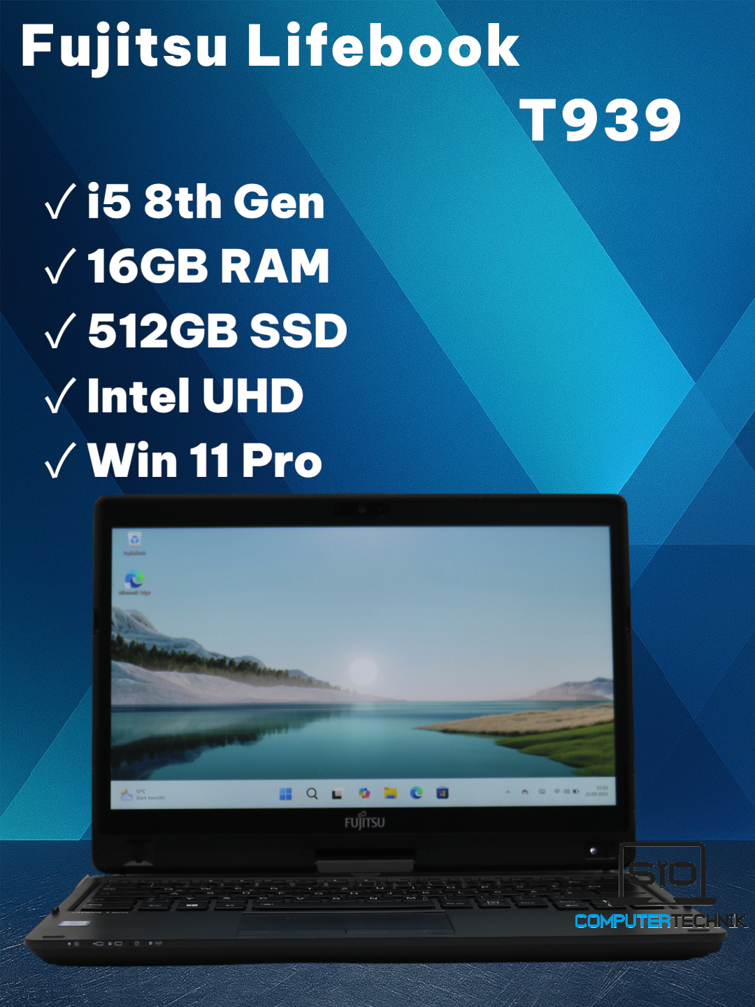 Fujitsu Lifebook T939 Convertible i5-8365U 16GB RAM 512GB SSD 13.3 FHD AES Pen