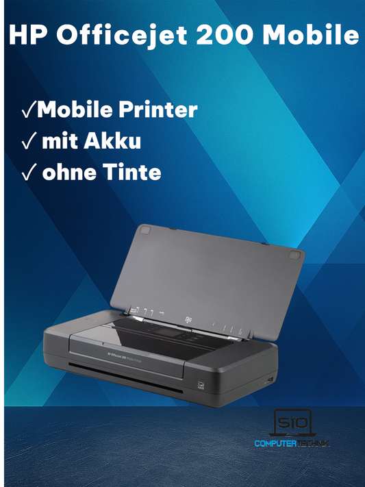 HP OfficeJet 200 Mobile Printer Drucker WLAN USB Akku ohne Tinten getestet