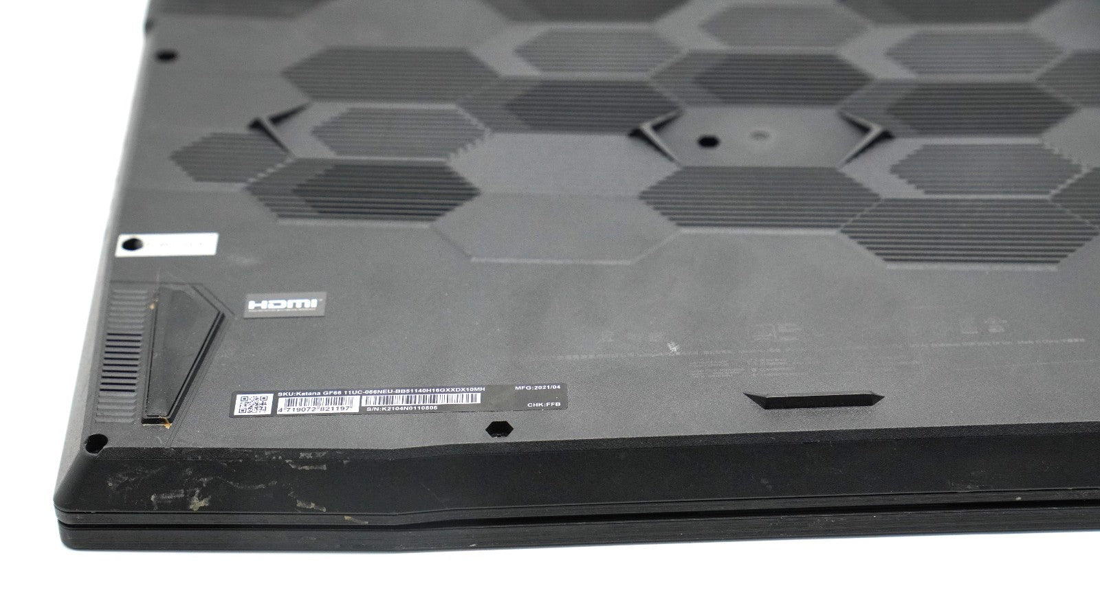 MSI Katana GF66 11UC Gaming Laptop i5-11400H 32GB RAM 512GB SSD RTX 3050 QWERTY