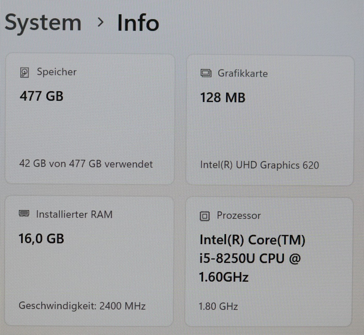Lenovo ThinkPad E480 – i5-8250U 16 GB RAM 512 GB SSD NVMe 14″ Full HD Windows 11