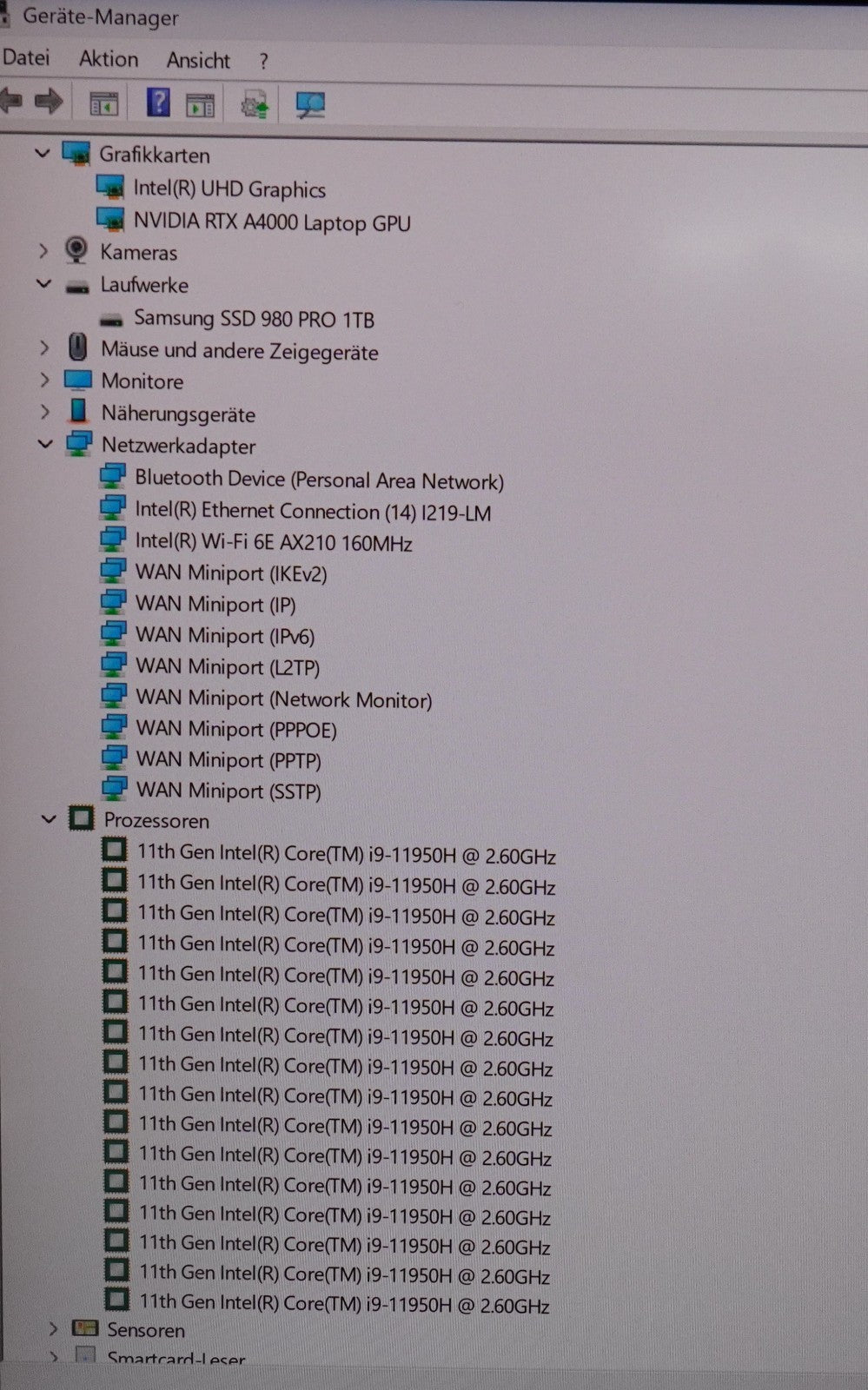 Dell Precision 7760 Intel Core i9-11950H 64GB RAM 1TB SSD NVIDIA RTX A4000 Win11