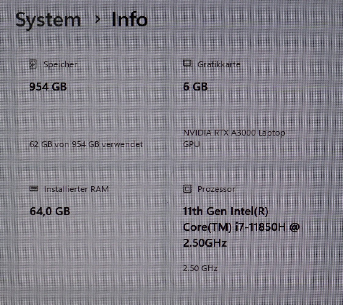 HP Zbook Fury 17,3" G8 MW i7-11850H 64GB RAM 1TB SSD NVIDIA RTX A3000 Win 11