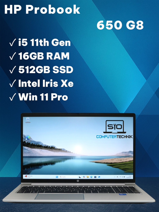 HP Probook 650 G8 i5-1145G7 16GB RAM 512GB SSD Intel Iris 15,6" FullHD Backlight