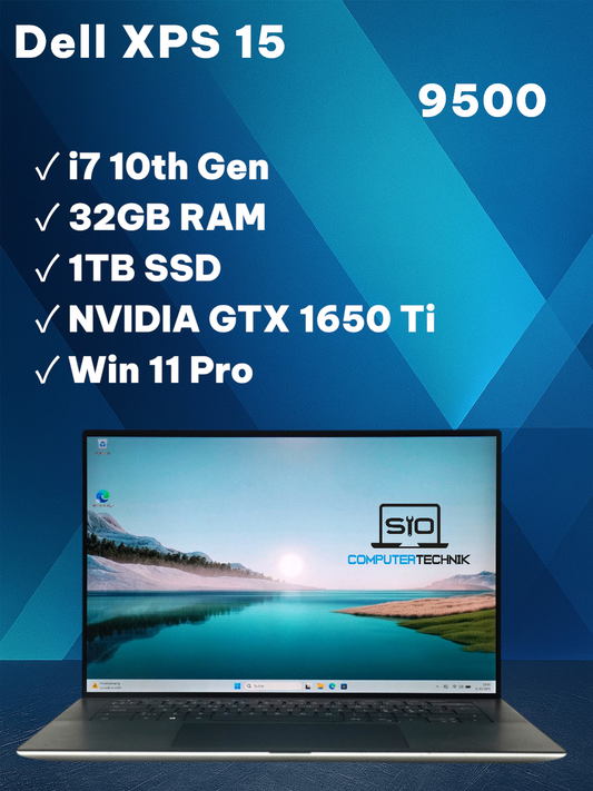 Dell XPS 15 9500 – Intel Core i7-10750H 32GB RAM 1TB SSD GTX 1650 Ti QWERTY