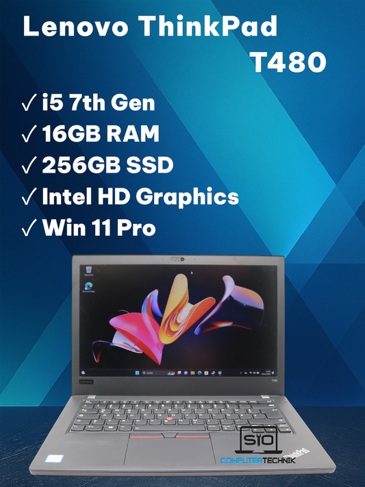 Lenovo ThinkPad T480 i5-7300U 16GB RAM 256GB SSD FHD IPS Win11 Pro #1